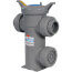 1" SB Series PVC Simplex Basket Strainer w/ Socket and Threaded Ends, EPDM O-ring (Gray)