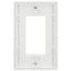 Claro 1 Gang Wall Plate for Decorator/Rocker Switches, Satin (Brilliant White)