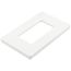 Claro 1 Gang Wall Plate for Decorator/Rocker Switches, Satin (Brilliant White)