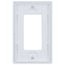 Claro 1 Gang Wall Plate for Decorator/Rocker Switches, Satin (Glacier White)