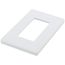 Claro 1 Gang Wall Plate for Decorator/Rocker Switches, Satin (Glacier White)