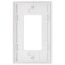 Claro 1 Gang Wall Plate for Decorator/Rocker Switches, Satin (Architectural White)