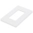 Claro 1 Gang Wall Plate for Decorator/Rocker Switches, Satin (Architectural White)