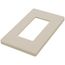 Claro 1 Gang Wall Plate for Decorator/Rocker Switches, Satin (Sand)