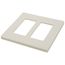 Claro 2 Gang Wall Plate for Decorator/Rocker Switches, Satin (Biscuit)