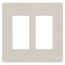 Claro 2 Gang Wall Plate for Decorator/Rocker Switches, Satin (Pumice)