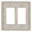 Claro 2 Gang Wall Plate for Decorator/Rocker Switches, Satin (Pumice)
