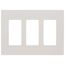 Claro 3 Gang Wall Plate for Decorator/Rocker Switches, Satin (Biscuit)