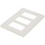Claro 3 Gang Wall Plate for Decorator/Rocker Switches, Satin (Biscuit)