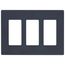 Claro 3 Gang Wall Plate for Decorator/Rocker Switches, Satin (Deep Sea)