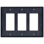 Claro 3 Gang Wall Plate for Decorator/Rocker Switches, Satin (Deep Sea)