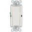 Claro On/Off Rocker Switch, 15A 3-Way Satin Color 3-way Switch (Biscuit)