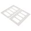 Claro 4 Gang Wall Plate for Decorator/Rocker Switches, Satin (Architectural White)