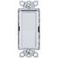 Claro On/Off Rocker Switch, 15A 4-Way (Glacier White)