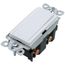 Claro On/Off Rocker Switch, 15A 4-Way (Glacier White)
