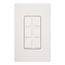 Claro 6-Port Frame, Field Customizable, Fits Decorator-Style Wall Plates, SC-6PF-SW, Snow