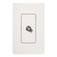 Claro Coaxial Cable Jack, Fits Decorator-Style Wall Plates, SC-CJ-SW, Snow