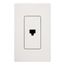 Claro Telephone Jack, Fits Decorator-Style Wall Plates, SC-PJ-SW, Snow