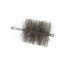 4" Dia Stainless Steel Bristles Double Stem/Spiral Tube Brush 7-1/4" OAL, 43868