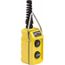 Pendant Control Station, Momentary, 4NO, Up & Down 2 Pushbutton Operators, Flush Push Button Operator, 4 NEMA Rating, Yellow, 9001BW92YY236