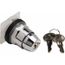 Selector Switch, 3 Positions, Momentary (MO), 600V, Black Knob & Push Button, 9001KS52K5