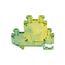 1 Pole 1 000 Volt -40 to 266°F DIN Rail Mount Polyamide Grounding Terminal Block 26 to 12 AWG, NSYTRV24DPE