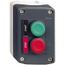 Push-Button Control Station, Momentary, NO/NC, Start & Stop 2 Pushbutton Operators, Flush Push Button Operator, 13 & 4X NEMA Rating, Black & Red, XALD211H29H7