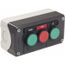 Push-Button Control Station, Momentary, 2NO/NC, Up, Down & Stop 3 Pushbutton Operators, Flush Push Button Operator, 13 & 4X NEMA Rating, Black & Red, XALD321H29H7