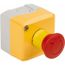 Push-Button Control Station, Turn to Release, NC, No Legend 1 Pushbutton Operator, Mushroom Head Operator, 13 & 4X NEMA Rating, Gray & Yellow, XALK178H7