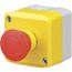 Push-Button Control Station, Push & Pull, NC, No Legend 1 Pushbutton Operator, Mushroom Head Operator, 13 & 4X NEMA Rating, Gray & Yellow, XALK198H7