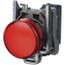 110-120 VAC at 50/60 Hz Red Lens LED Pilot Light, Screw Clamp, XB4BVG4