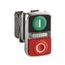 Push-Button Switch, 22 mm Mounting Hole Dia, Momentary, NO/NC, Illuminated, LED, XB4BW73731G5