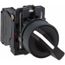 Selector Switch with Contact Blocks, 2 Positions, Maintained (MA), Black Handle, XB5AD25