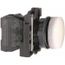 24 VAC/VDC at 50/60 Hz White Lens LED Pilot Light, Screw Clamp, XB5AVB1