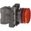 110-120 VAC at 50/60 Hz Red Lens LED Pilot Light, Screw Clamp, XB5AVG4