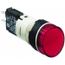 12-24 VAC/VDC Red Lens LED Pilot Light, Quick Connect Connector, XB6AV4BB