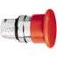 Push-Button Switch, 22 mm Mounting Hole Dia, Momentary, Round, Red Pushbutton, Nonilluminated, Momentary, ZB4BC4