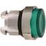 Green Push-Button Switch, 22 mm Mounting Hole Dia, Maintained, Illuminated, LED, ZB4BH33