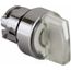 3 Position Selector Switch, Momentary (MO), White Handle NEMA13 & 4X, ZB4BK1513