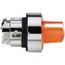 3 Position Selector Switch, Momentary (MO), Orange Handle NEMA13 & 4X, ZB4BK1553