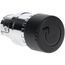 Push-Button Switch, 22 mm Mounting Hole Dia, Maintained, Round, Black Pushbutton, Nonilluminated, Maintained, ZB4BS42