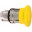 Push-Button Switch, 22 mm Mounting Hole Dia, Maintained, Round, Yellow Pushbutton, Nonilluminated, Maintained, ZB4BS55