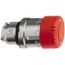 Push-Button Switch, 22 mm Mounting Hole Dia, Maintained & Momentary, Round, Red Pushbutton, Maintained, Momentary, ZB4BS834