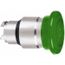 Green Push-Button Switch, 22 mm Mounting Hole Dia, Maintained, Round, Green Pushbutton, Nonilluminated, Maintained, ZB4BW633