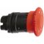 Push-Button Switch, 22 mm Mounting Hole Dia, Maintained & Momentary, Round, Red Pushbutton, Maintained, Momentary, ZB5AS844