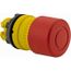 Push-Button Switch, 22 mm Mounting Hole Dia, Trigger Action Round, Red Pushbutton, Nonilluminated, Trigger Action, Off, Shock and Vibration Resistant, ZB5AT844