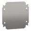 Plain Mounting Plate, for Electrical Enclosure, H200xw200mm, Galvanised Steel