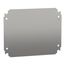 Plain Mounting Plate, for Electrical Enclosure, H300xw250mm, Galvanised Steel