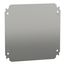 Plain Mounting Plate, for Electrical Enclosure, H300xw300mm, Galvanised Steel