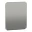 Plain Mounting Plate, for Electrical Enclosure, H500xw400mm, Galvanised Steel